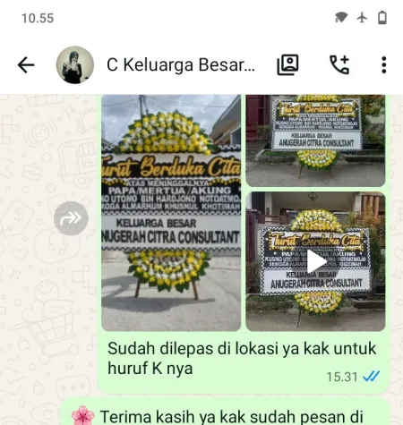Pengiriman Papan Bunga Duka Hargantoro Tirtomoyo